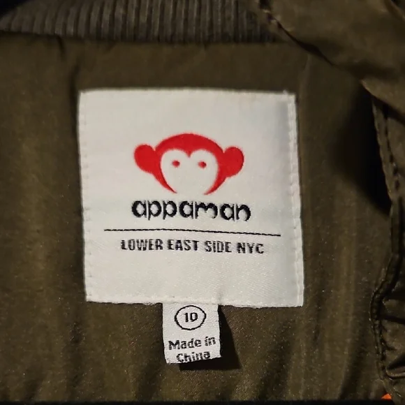 Appaman Girl's Olive Green Parka Jacket Size 10 Puffers